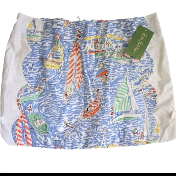 Lilly Pulitzer Dresses & Skirts - Lilly Pulitzer Blue and White Sailboat Mini Skirt